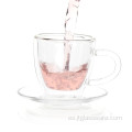 Mini juego de tazas de té de vidrio de borosilicato